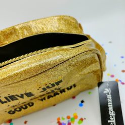 Gouden etui Juf rits