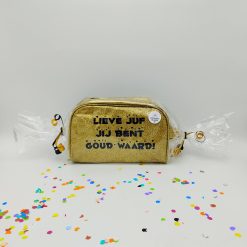 Gouden etui Juf verpakt